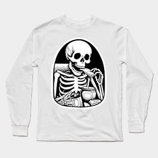 Skeleton Snacks Long Sleeve T-Shirt